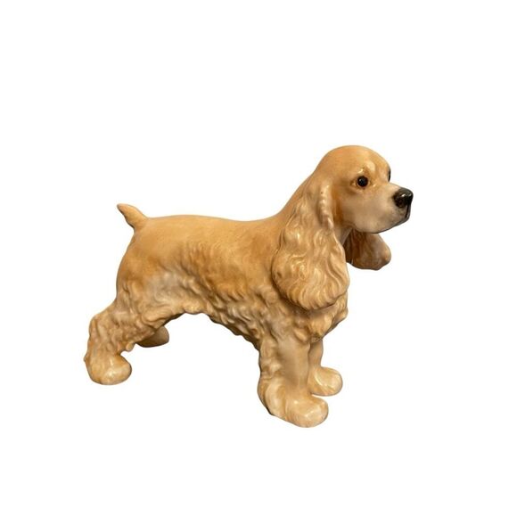 Vintage Edward Marshall Boehm Cocker Spaniel Figurine Signed - Picture 1 of 5